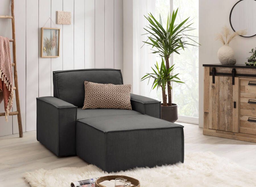 Home affaire Fauteuil Sherwood Loveseat en hocker als set passend bij de bekleding-serie SHERWOOD - Foto 6