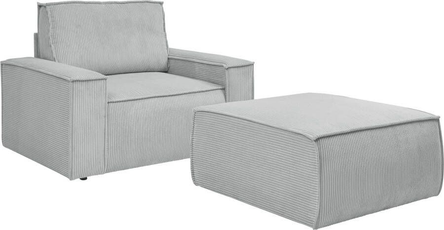 Home affaire Fauteuil Sherwood Loveseat en hocker als set passend bij de bekleding-serie SHERWOOD - Foto 9