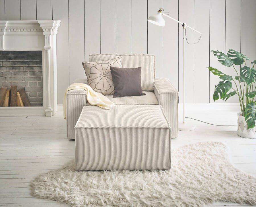 Home affaire Fauteuil Sherwood Loveseat en hocker als set passend bij de bekleding-serie SHERWOOD - Foto 2