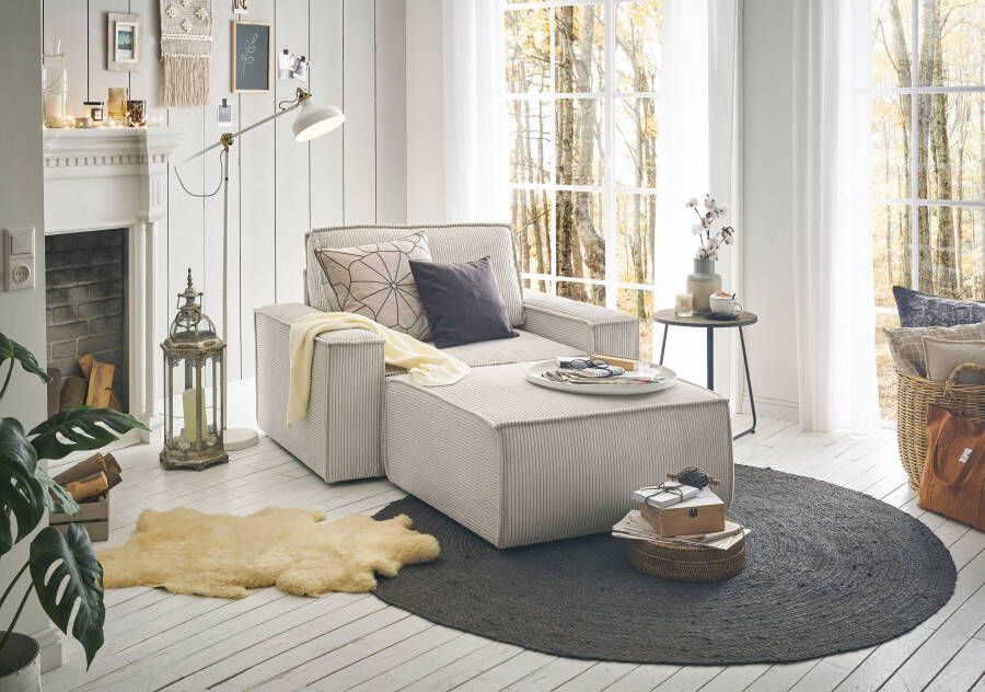 Home affaire Fauteuil Sherwood Loveseat en hocker als set passend bij de bekleding-serie SHERWOOD - Foto 6