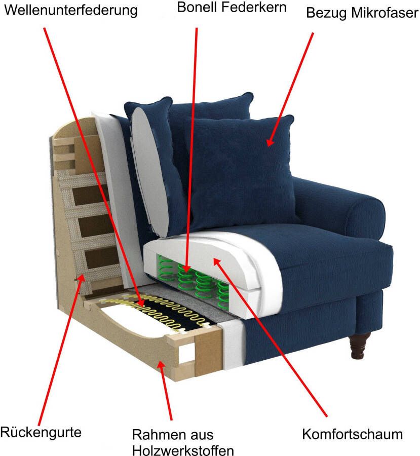 Home affaire Fauteuil Westminster met binnenveringsinterieur - Foto 5