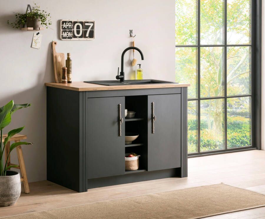 Kochstation Gootsteenkast KS-Westminster in romantische landelijke stijl breedte 130 cm exclusief by otto - Foto 2