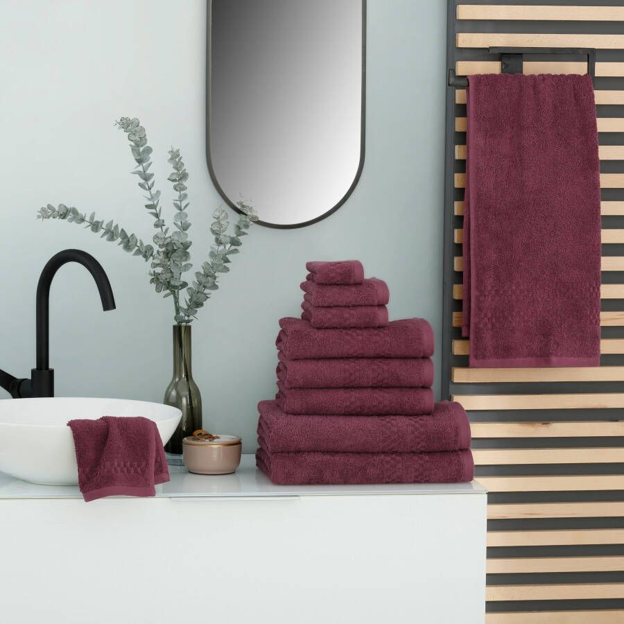 Home affaire Handdoeken Regona pluizig en zacht premium handdoeken met boorden 500 gr m² (set 10 stuks) - Foto 1