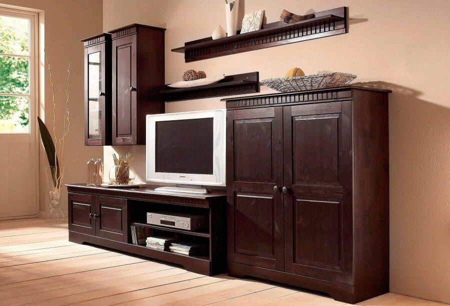 Home affaire Hangende vitrinekast Cubrix optioneel met of zonder glazen deur gemaakt van prachtig massief grenen breedte 35 cm hoogte 85 cm - Foto 4