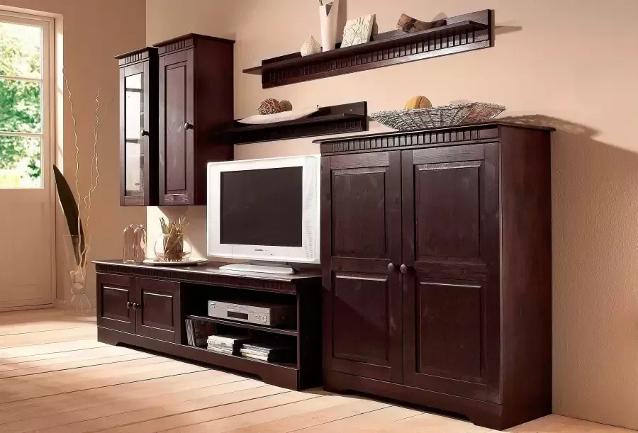 Home affaire Hangende vitrinekast Cubrix optioneel met of zonder glazen deur gemaakt van prachtig massief grenen breedte 35 cm hoogte 85 cm - Foto 5