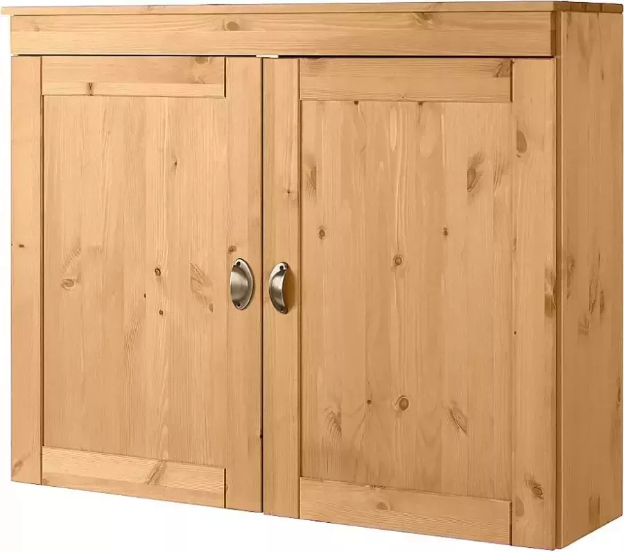 Home affaire Hangend kastje Oslo 100 cm breed massief grenen 2 deuren metalen grepen landhuis-look - Foto 2