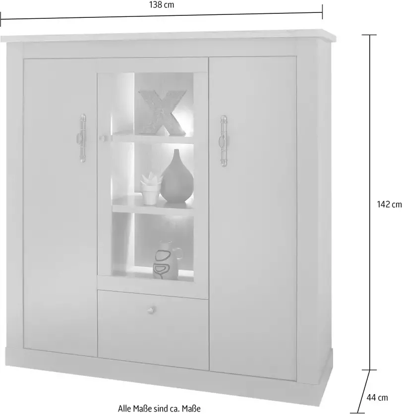 Home affaire Highboard CHAMBORD Breedte ca. 138 cm - Foto 2