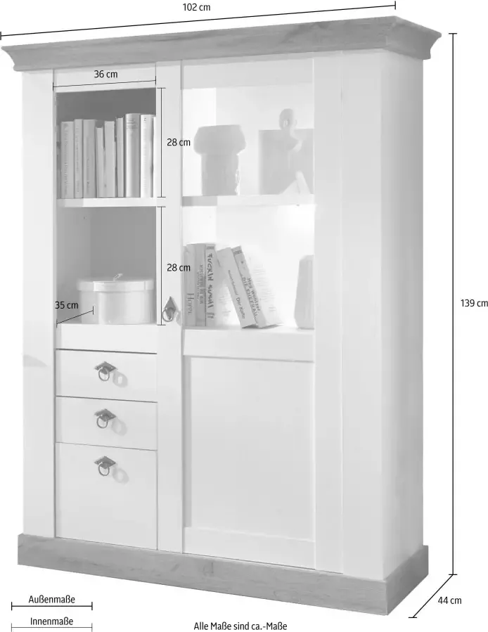 Home affaire Highboard Cremona Hoogte 139 cm - Foto 2