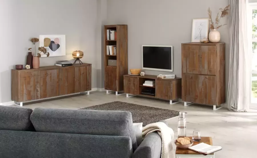 Home affaire Highboard Lagos Opbergkast van massief dennenhout breedte 90 cm - Foto 5