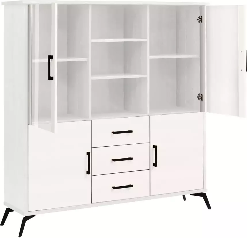 Home affaire Highboard Lisa met metalen handgrepen hoogte 154 cm - Foto 3