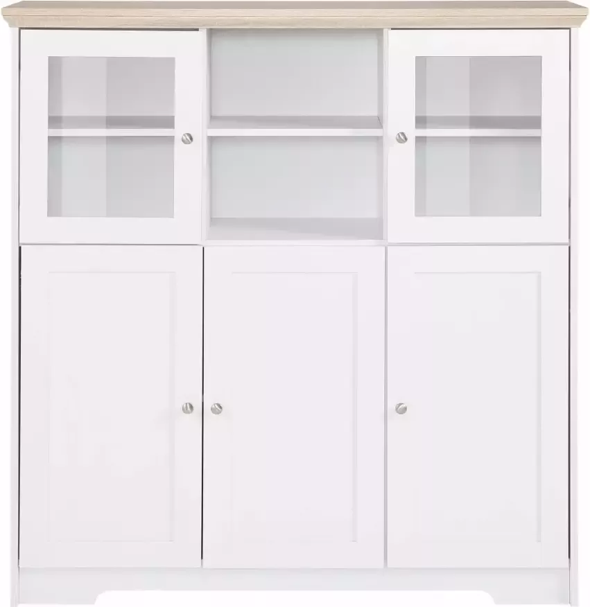 Home affaire Highboard Nanna duroplastisch oppervlak folies eiken-look breedte 118 cm - Foto 3