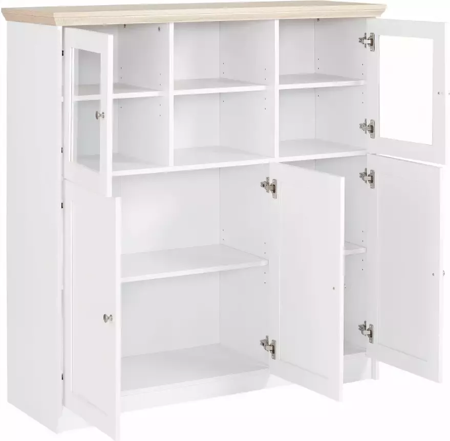 Home affaire Highboard Nanna duroplastisch oppervlak folies eiken-look breedte 118 cm - Foto 2