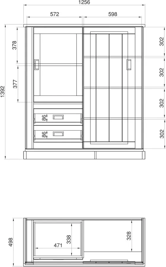 Home affaire Highboard Orlando Hoogte ca. 140 cm - Foto 8