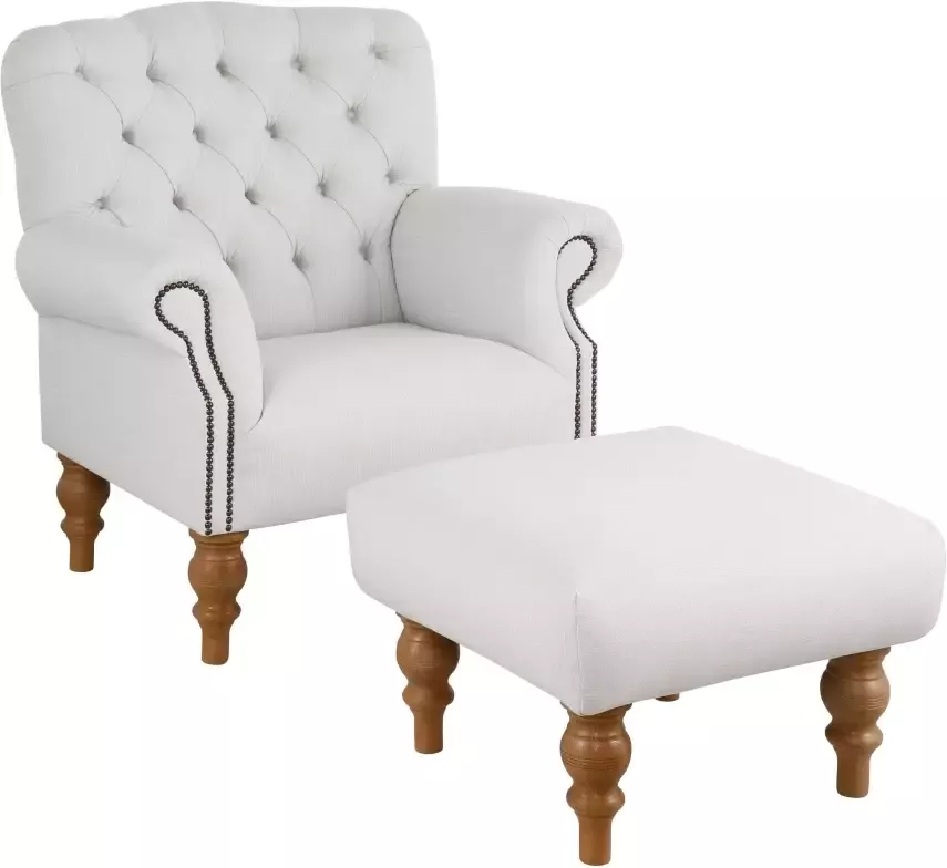 Home affaire Hocker Lord met echte chesterfield-capitonnage - Foto 1