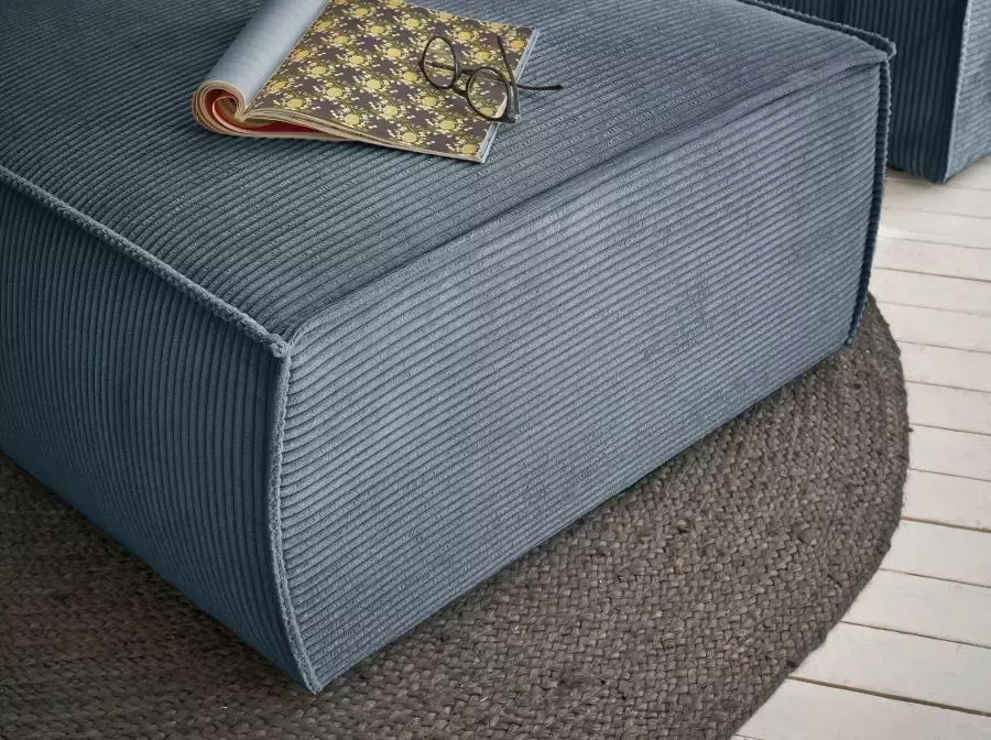 Home affaire Hocker Sherwood Vierkante poef voetenbank ideale als aanvulling op de "SHERWOOD" love seat - Foto 2