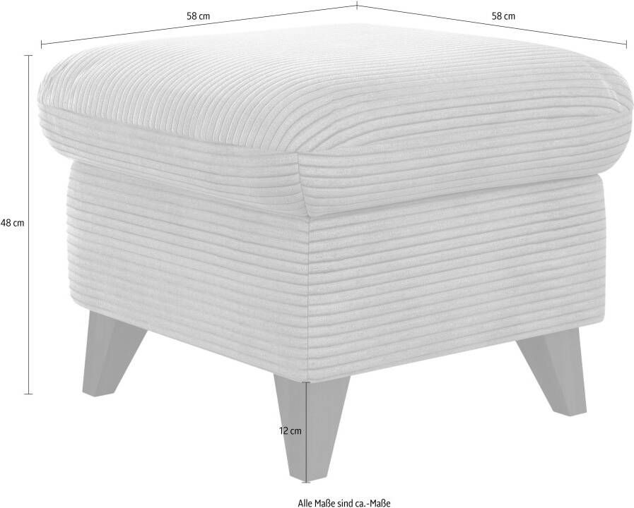 Home affaire Hocker Trelleborg met cordbekleding met opbergvak inclusief binnenveringsinterieur - Foto 3
