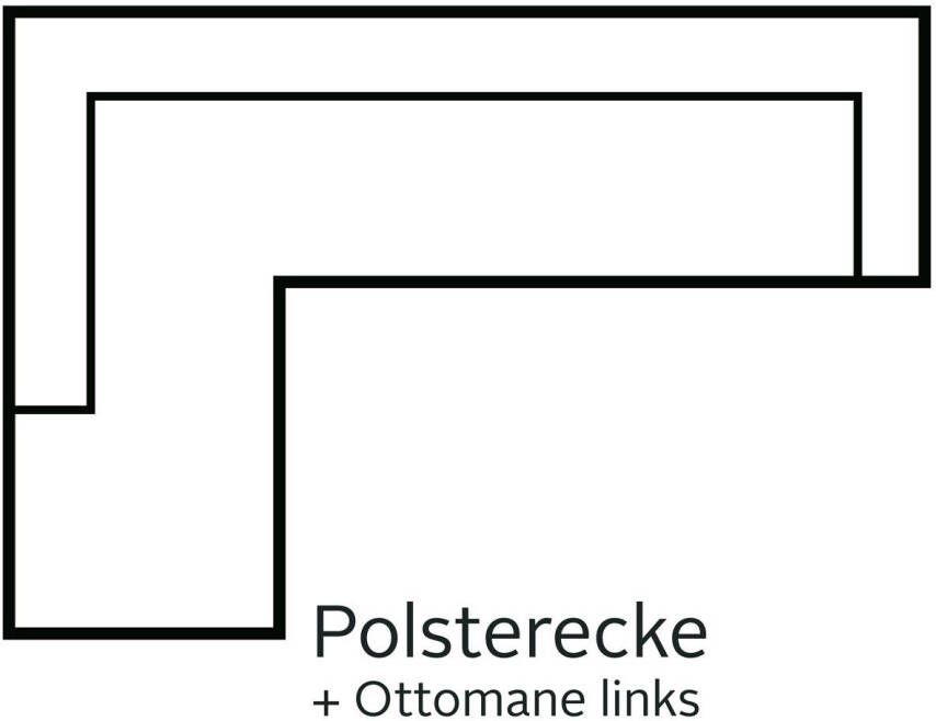 Home affaire Hoekbank Alta met binnenvering en contrastnaad poten beuken eikenkleur - Foto 2