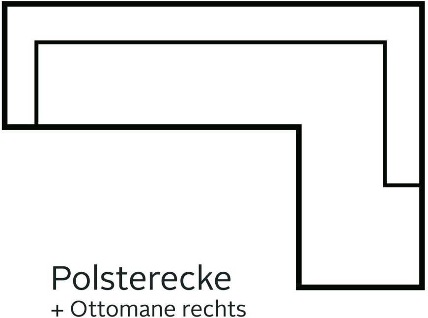 Home affaire Hoekbank Alta met binnenvering en contrastnaad poten beuken eikenkleur - Foto 2