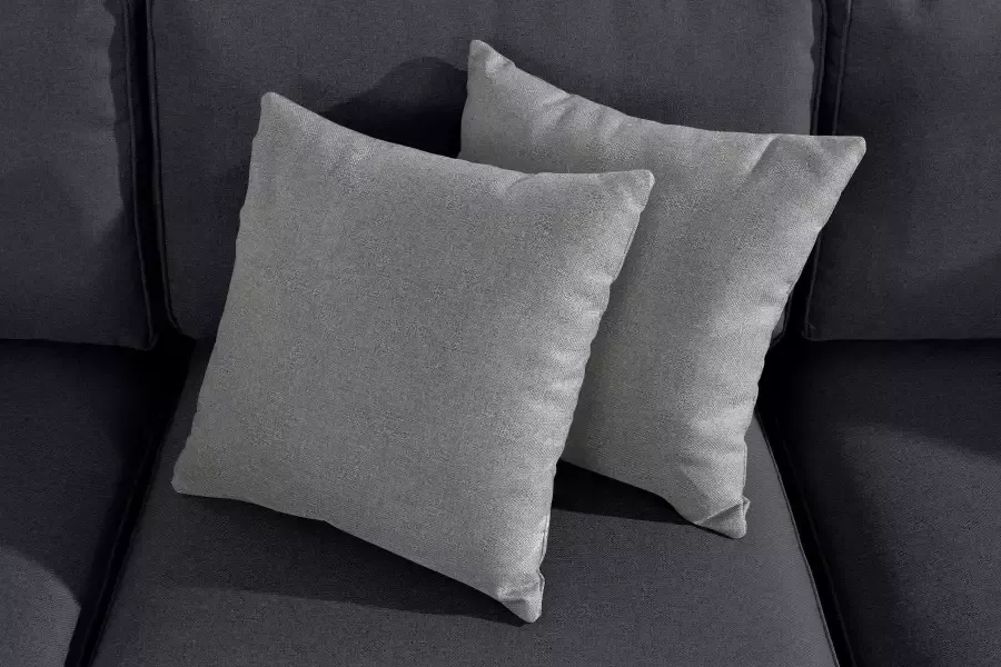 Home affaire Hoekbank Broughton L-vorm zacht zitcomfort incl. 4 sierkussens opstaande naad - Foto 2