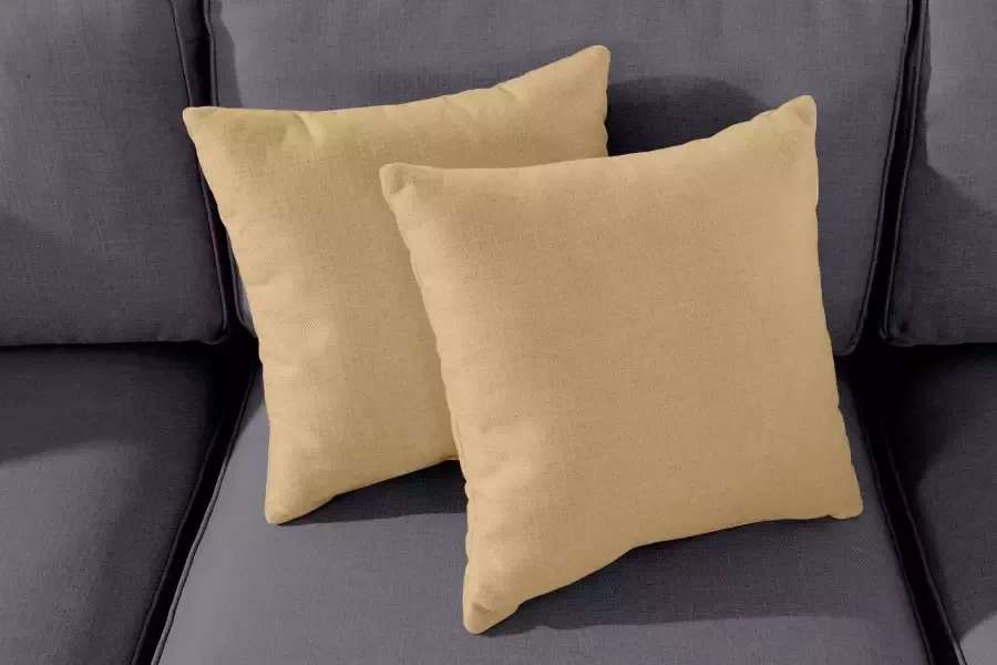 Home affaire Hoekbank Broughton L-vorm zacht zitcomfort incl. 4 sierkussens opstaande naad - Foto 2