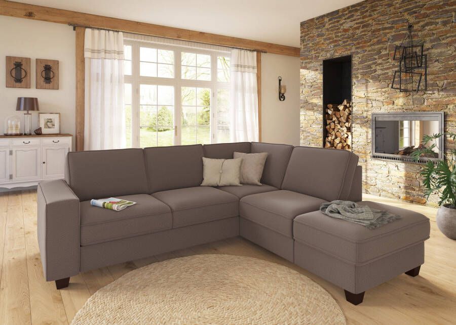 Home affaire Hoekbank County L-model naar keuze ottomane links of rechts met binnenveringsinterieur (2-delig) - Foto 2