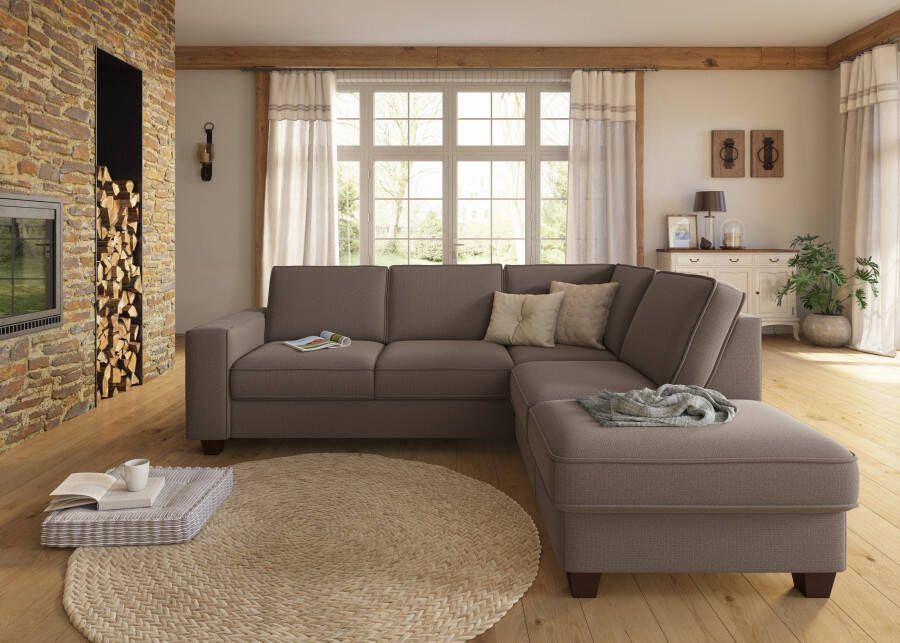 Home affaire Hoekbank County L-model naar keuze ottomane links of rechts met binnenveringsinterieur (2-delig) - Foto 3