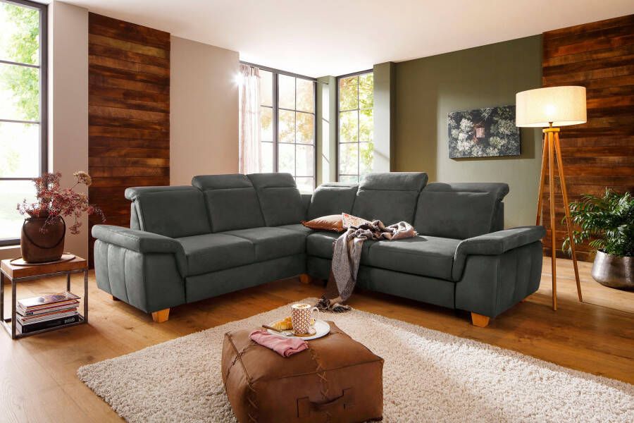 Home affaire Hoekbank Dalia L-vorm met binnenveringsinterieur naar keuze met slaapfunctie bedkist - Foto 3