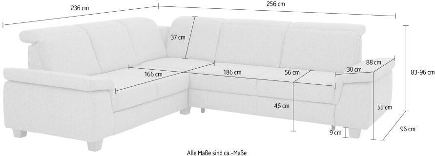 Home affaire Hoekbank Dalia L-vorm met binnenveringsinterieur naar keuze met slaapfunctie bedkist - Foto 5