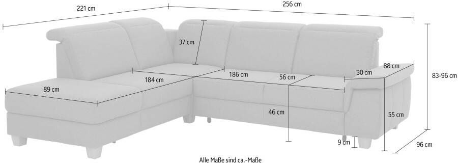 Home affaire Hoekbank Dalia L-vorm met binnenveringsinterieur naar keuze met slaapfunctie bedkist - Foto 4
