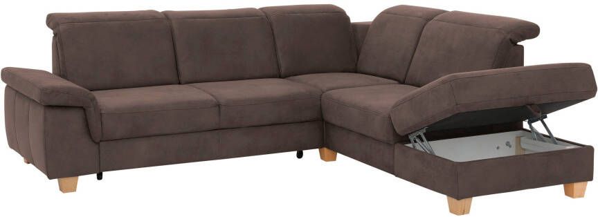 Home affaire Hoekbank Dalia L-vorm met binnenveringsinterieur naar keuze met slaapfunctie bedkist - Foto 7