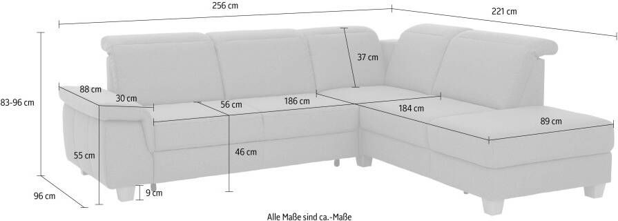 Home affaire Hoekbank Dalia L-vorm met binnenveringsinterieur naar keuze met slaapfunctie bedkist - Foto 6