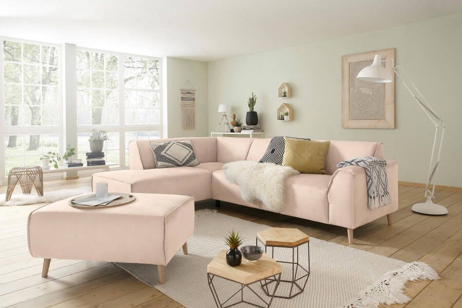 Home affaire Hoekbank Julia tijdloze en elegante bank hoog zitcomfort L-vorm - Foto 2