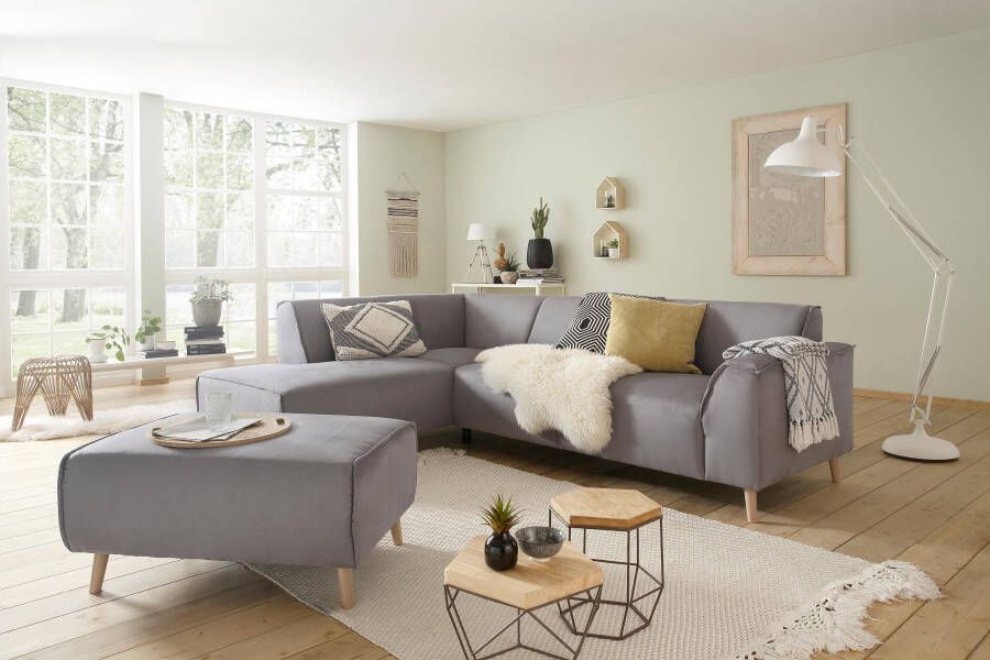 Home affaire Hoekbank Julia tijdloze en elegante bank hoog zitcomfort L-vorm - Foto 4