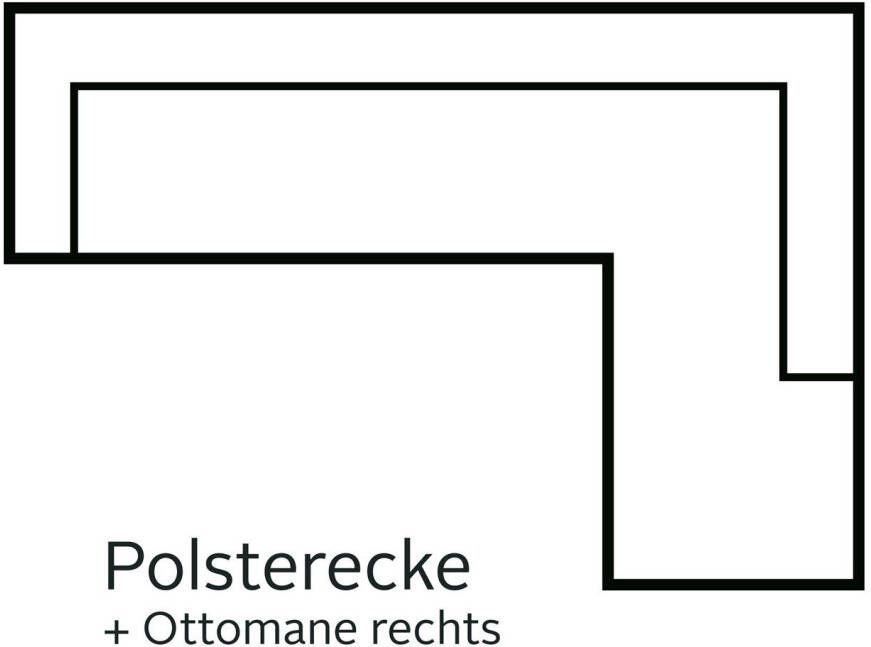 Home affaire Hoekbank Trondheim L-vorm met binnenvering en capitonnage achter poten beuken donker - Foto 2