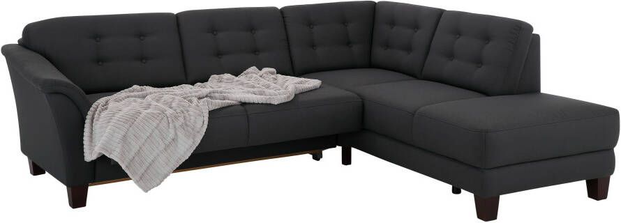 Home affaire Hoekbank Trondheim L-vorm met binnenvering en capitonnage achter poten beuken donker - Foto 17