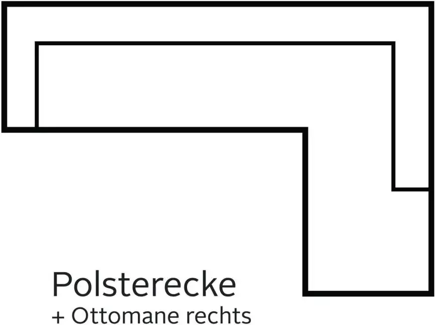 Home affaire Hoekbank Trondheim L-vorm met binnenvering en capitonnage achter poten beuken donker - Foto 2