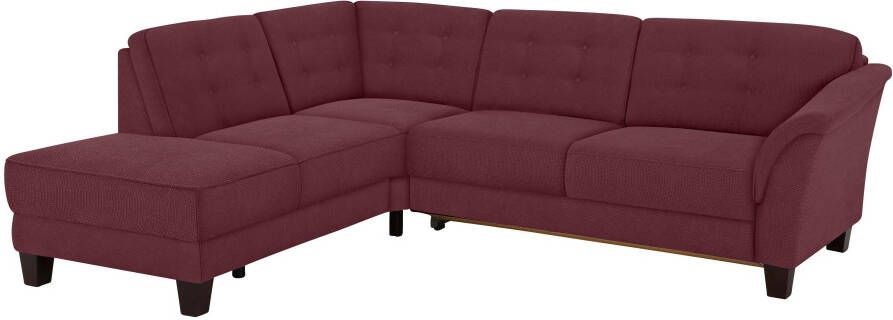 Home affaire Hoekbank Trondheim L-vorm met binnenvering en capitonnage achter poten beuken donker - Foto 7