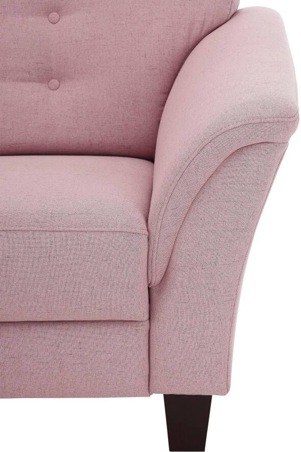 Home affaire Hoekbank Trondheim L-vorm met binnenvering en capitonnage achter poten beuken donker - Foto 5