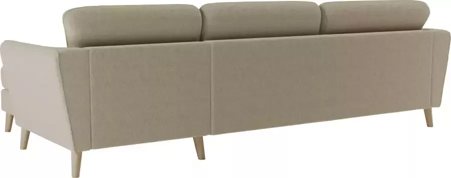 Home affaire Hoekbank MARSEILLE (279x152cm) L-model Rec. Rechts links Massief houten poten van eiken in verschillend overtrekken en kleurvarianten - Foto 3