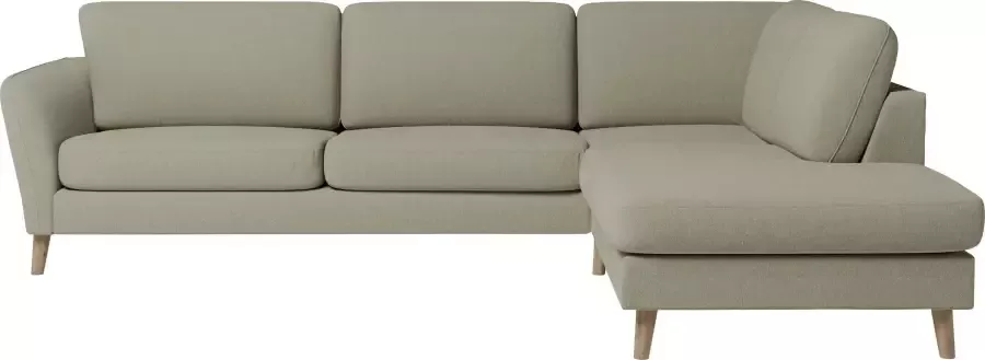 Home affaire Hoekbank MARSEILLE 278x202 cm L-model Ottom. Rechts links Massief houten poten van eiken in verschillend overtrekken en kleurvarianten - Foto 3