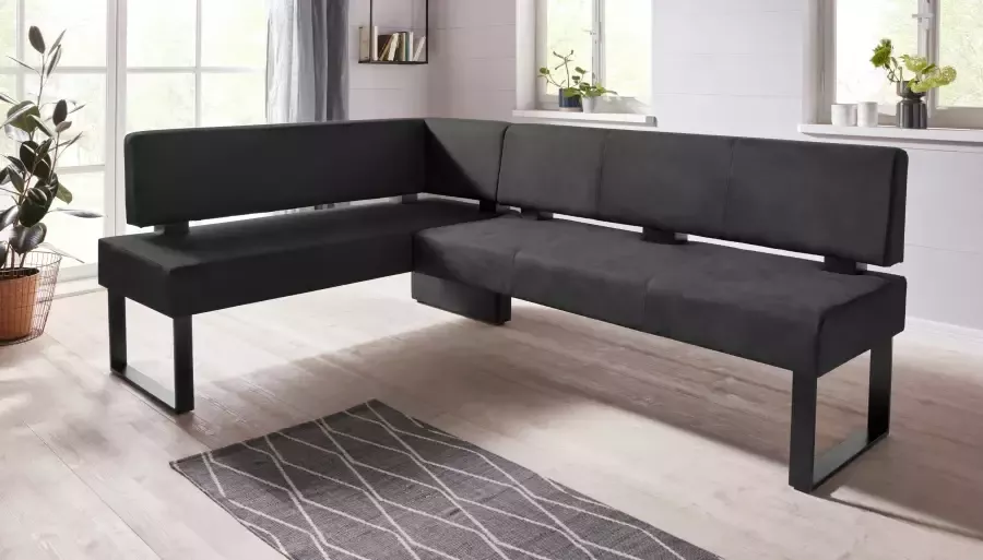 Home affaire Hoekbank Oliver met metalen frame keukenbank verschillende hoezen cord eetkamerbank ottos choice - Foto 4