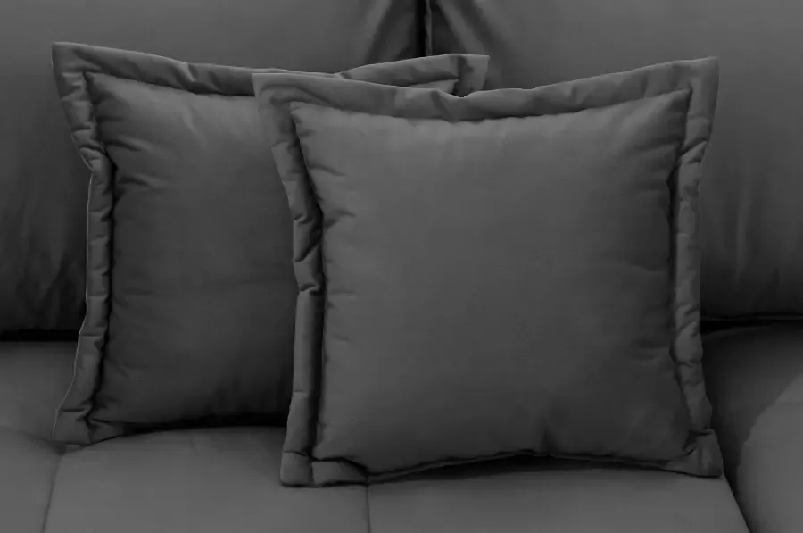 Home affaire Hoekbank Rice L-vorm met bonellverenkern hocker & kussens ottomane aan beide zijden monteerbaar (set) - Foto 3