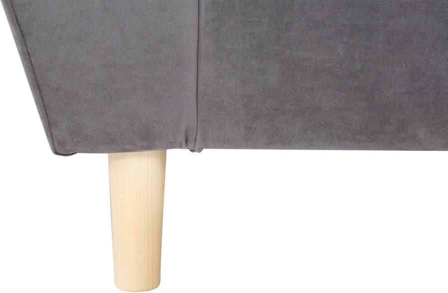 Home affaire Hoekbank Rice L-vorm met bonellverenkern hocker & kussens ottomane aan beide zijden monteerbaar (set) - Foto 6