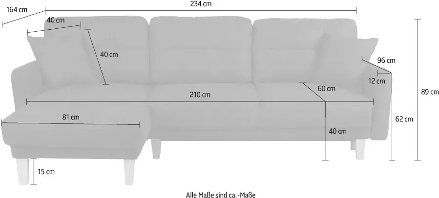 Home affaire Hoekbank Triplo naar keuze met slaapbank functie en bedbox ligoppervlak 210 132 cm - Foto 2