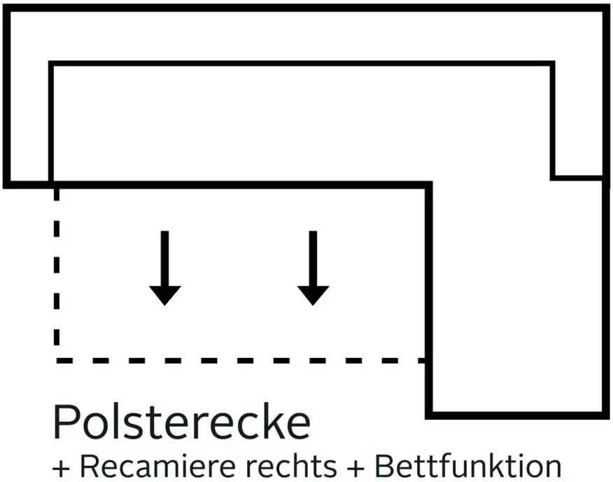 Home affaire Hoekbank TRIPLO optionele slaapbank met bedlade afmetingen B D H: 234 164 89 cm