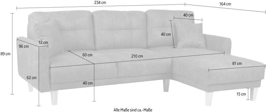 Home affaire Hoekbank Triplo naar keuze met slaapbank functie en bedbox ligoppervlak 210 132 cm - Foto 5