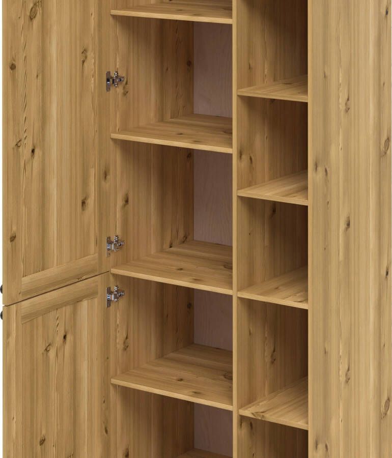 Kochstation Hoge kast KS-Osby Massief grenen breedte 75 cm 2 deuren 4 legplanken 6 open vakken (1 stuk) - Foto 2
