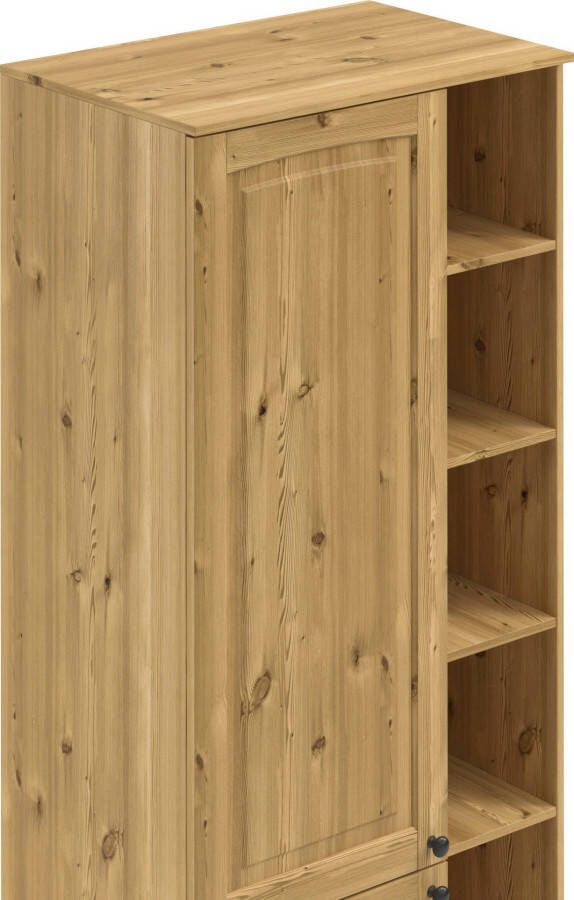 Kochstation Hoge kast KS-Osby Massief grenen breedte 75 cm 2 deuren 4 legplanken 6 open vakken (1 stuk) - Foto 6
