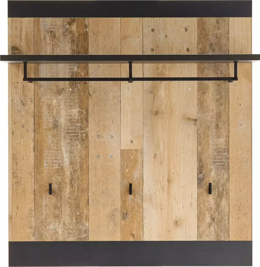 Home affaire Kapstokpaneel Sherwood in modern houtdecor met beslag van metaal breedte 92 cm - Foto 1