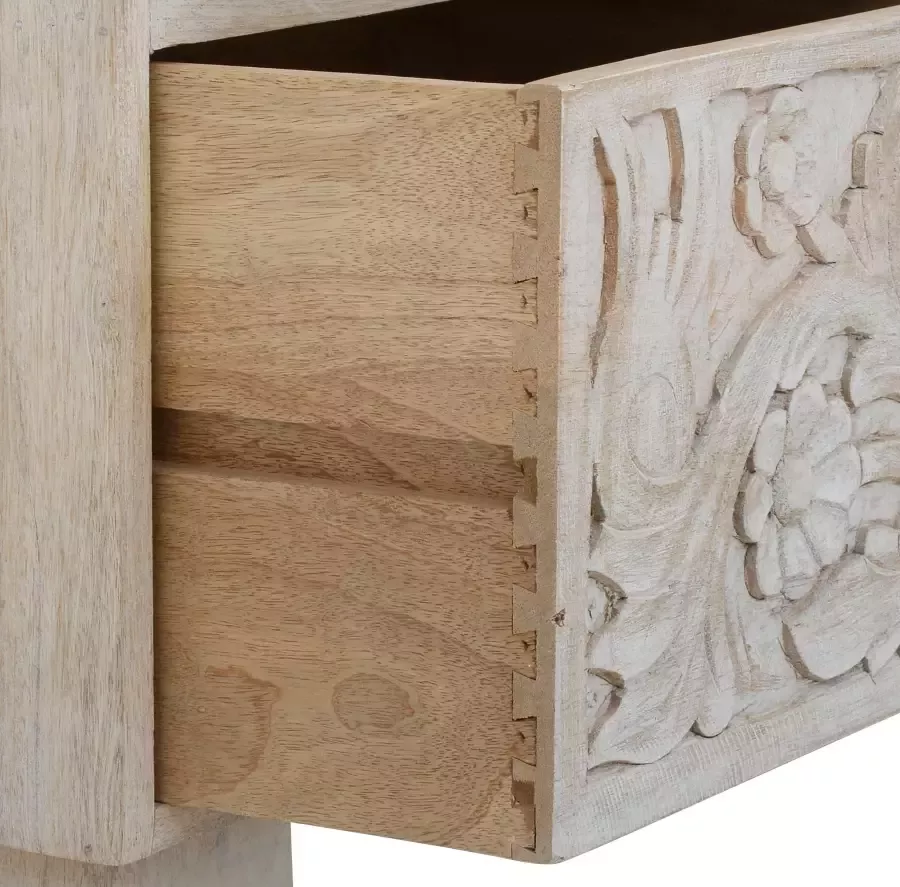 Home affaire Kast Lavin Mangohout met decoratief houtsnijwerk met de hand gemaakt breedte 110 cm - Foto 1